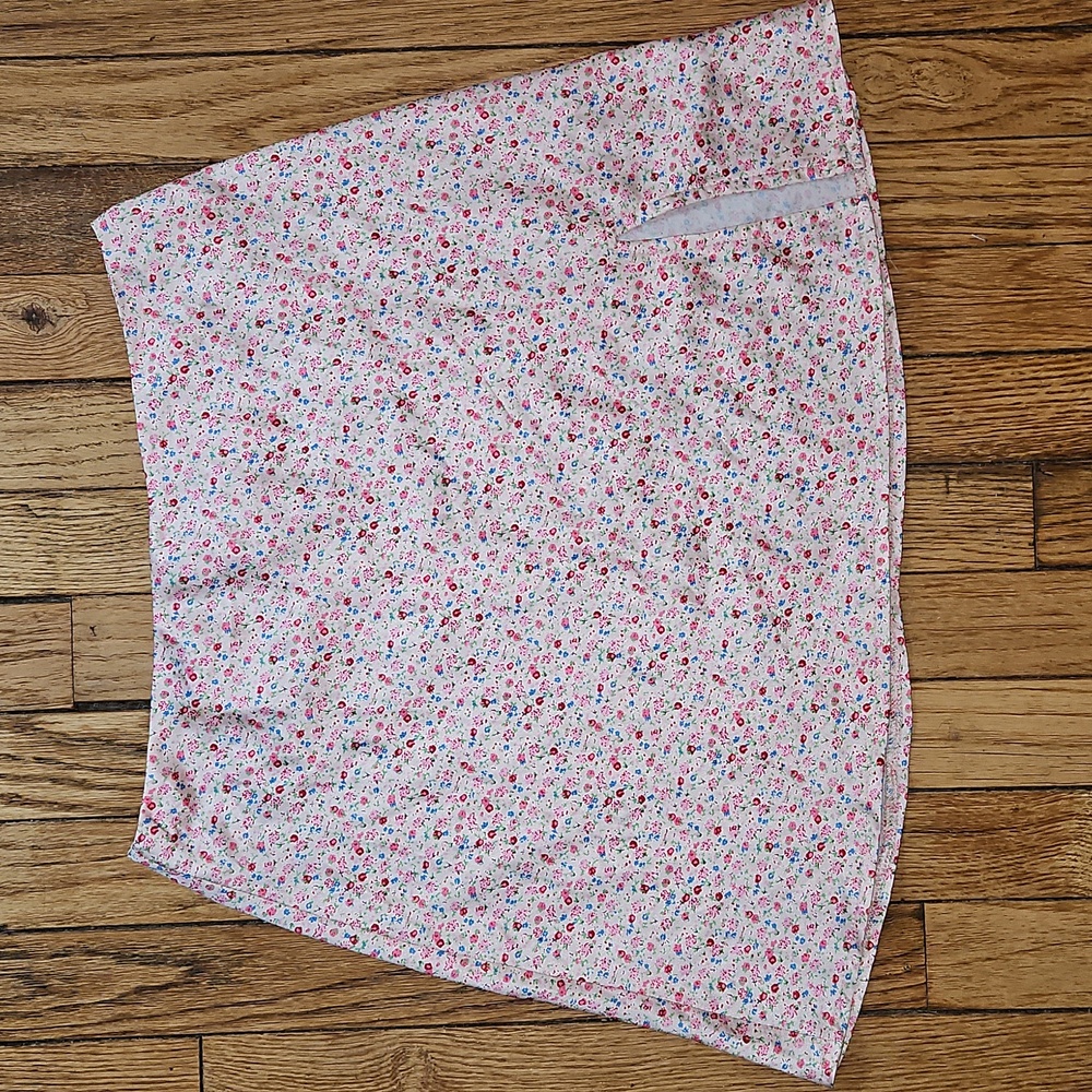 Princess Polly Pink and Red Floral Mini A-Line Skirt